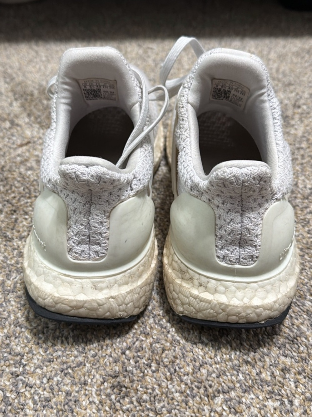 adidas White Knit Sneakers with Light Gray Accents - Picture 3 of 4